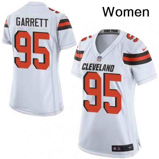 Womens Nike Cleveland Browns 95 Myles Garrett Game White NFL Jersey